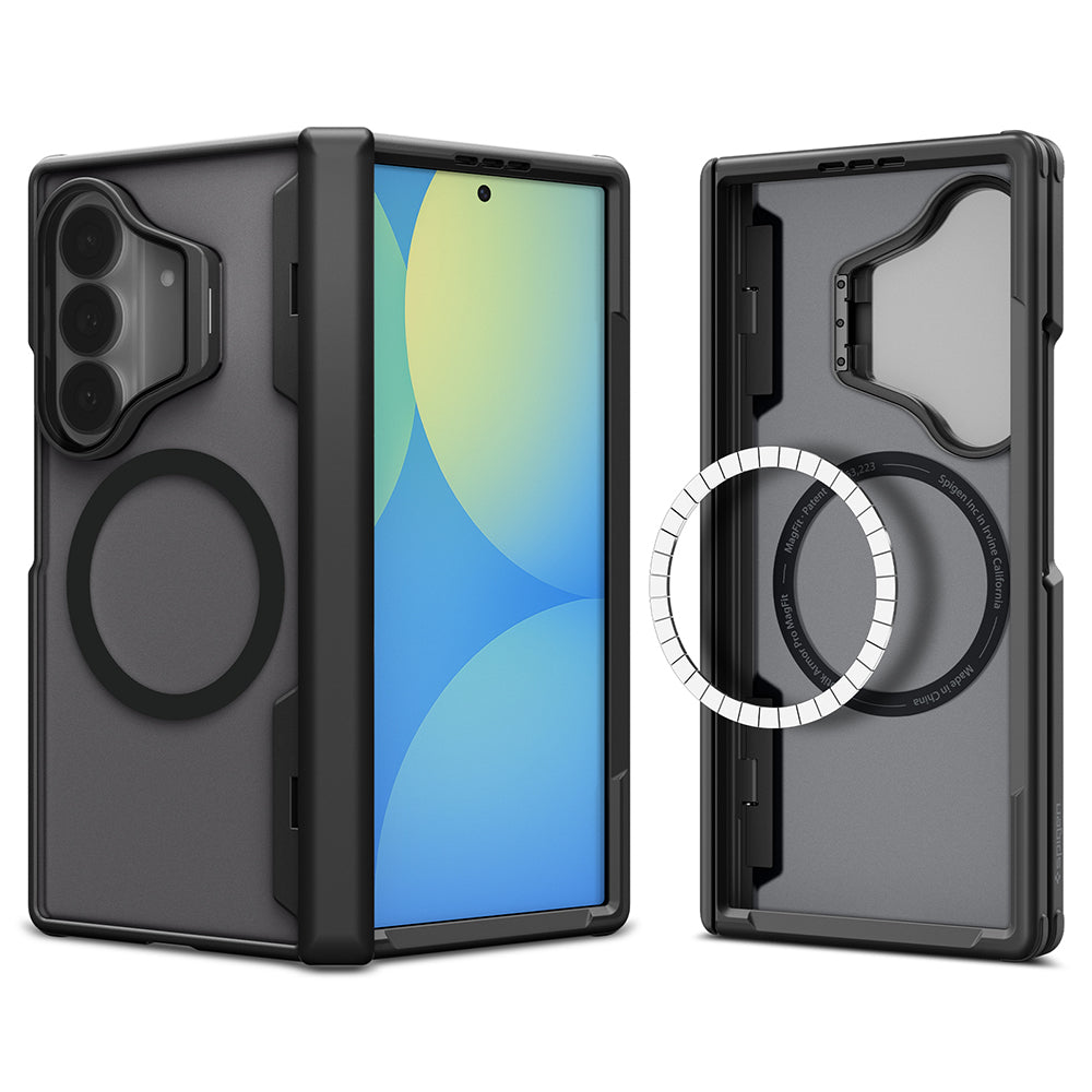 Capa MagSafe para Samsung Galaxy Z Fold8 Ultra F976, Spigen, Optik Armor Pro, Preta ACS11500