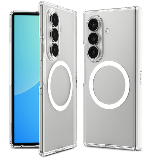 Capa MagSafe para Samsung Galaxy Z Fold8 Ultra F976, Spigen, Ultra Hybrid Pro, Transparente Branca ACS11506