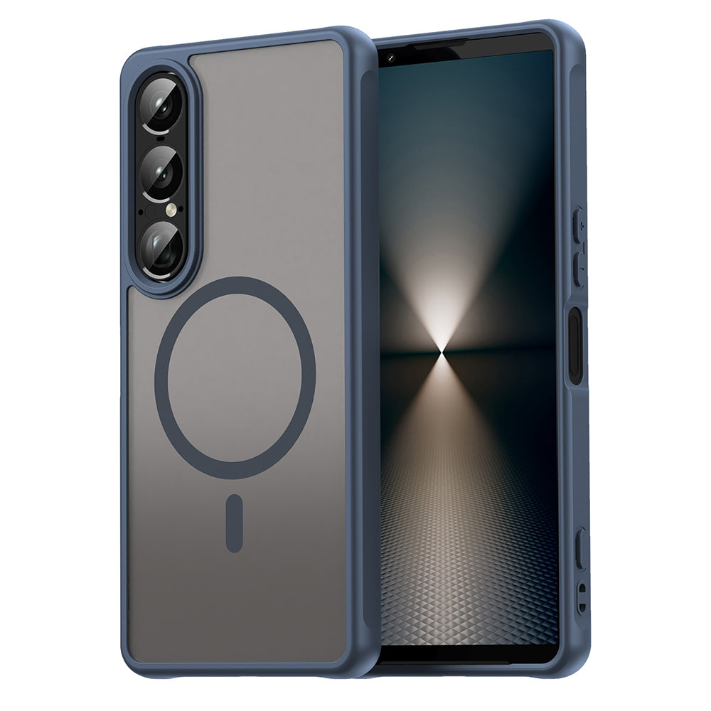 Capa MagSafe para Sony Xperia 1 VII, Techsuit, HaloFrost II, Azul Marinho
