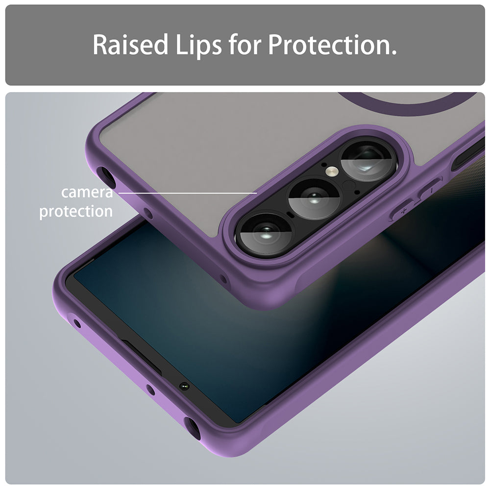 Capa MagSafe para Sony Xperia 1 VII, Techsuit, HaloFrost II, Roxo