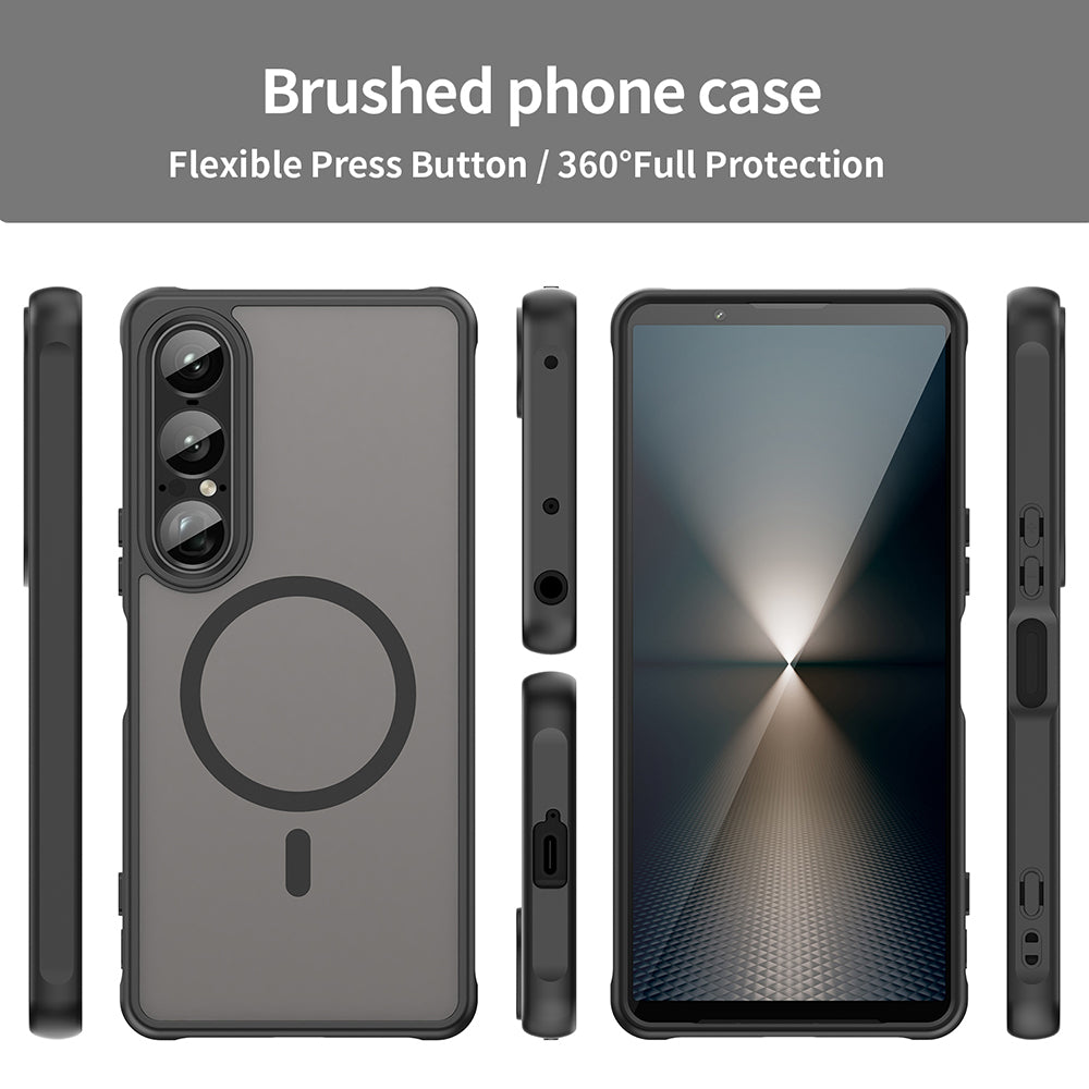 Capa MagSafe para Sony Xperia 1 VII, Techsuit, HaloFrost II, Preta
