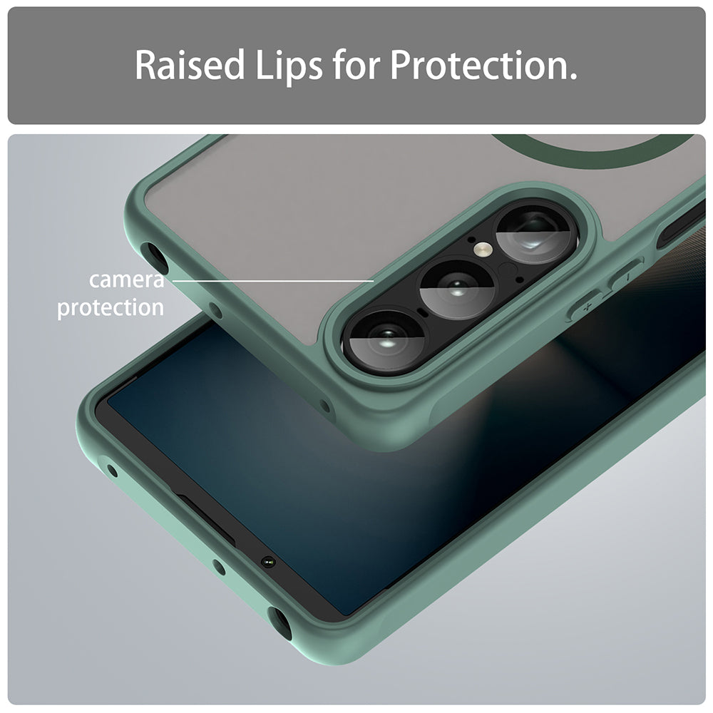 Capa MagSafe para Sony Xperia 1 VII, Techsuit, HaloFrost II, Verde