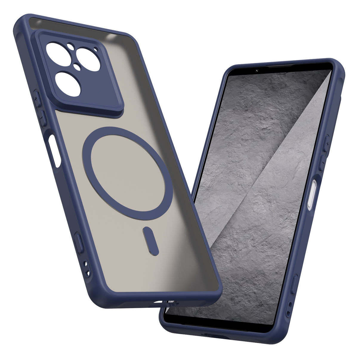Capa MagSafe para Sony Xperia 1 VIII, Techsuit, HaloFrost II, Azul Marinho