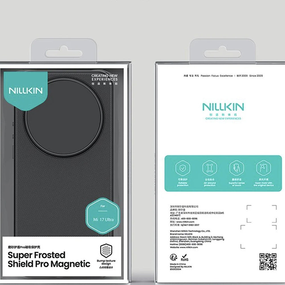 Capa MagSafe para Xiaomi 17 Ultra, Nillkin, Super Shield Pro, Preto Satinado