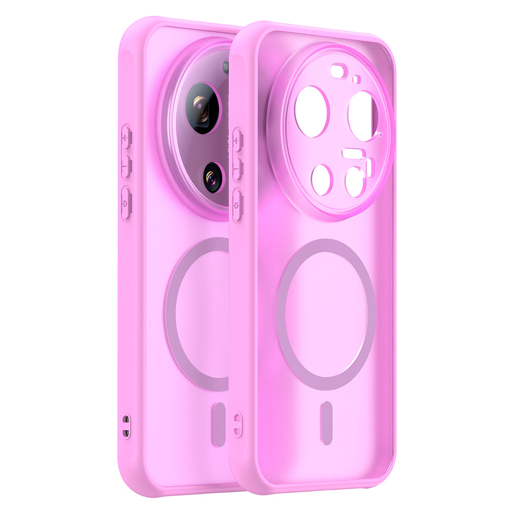Capa MagSafe para Xiaomi 17 Ultra, Techsuit, HaloFrost II, Rosa