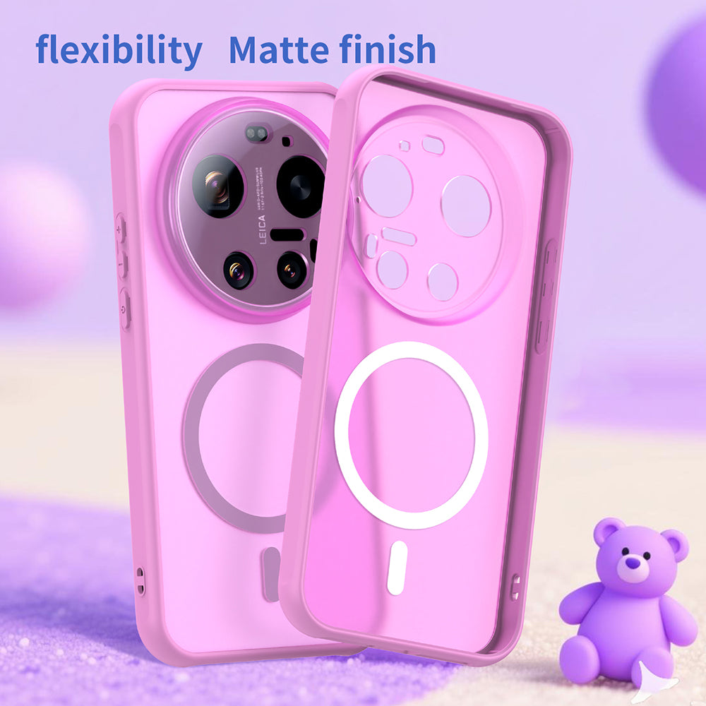 Capa MagSafe para Xiaomi 17 Ultra, Techsuit, HaloFrost II, Rosa
