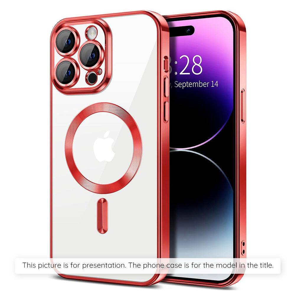 Capa MagSafe para Xiaomi 17T, Techsuit, Luxury Crystal, Vermelha