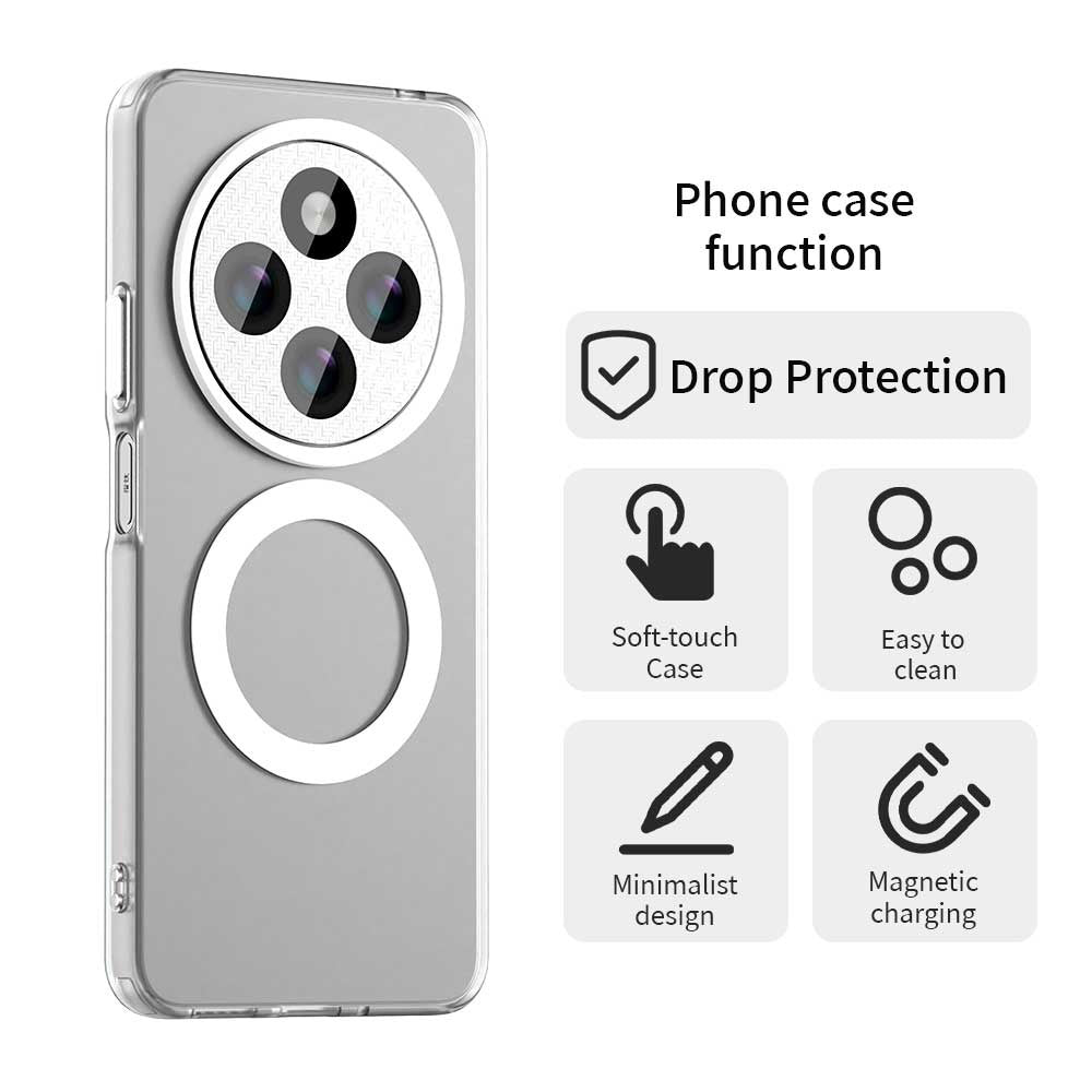 Capa MagSafe para Xiaomi Poco C75 / Redmi 14C, Techsuit, CandyCase, Branca