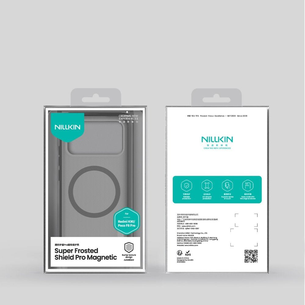 Capa MagSafe para Xiaomi Poco F8 Pro, Nillkin, Super Shield Pro, Preta Transparente Satinada