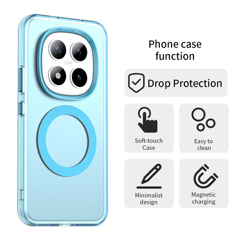 Capa MagSafe para Xiaomi Poco M8 Pro / Redmi Note 15 Pro+ 5G, Techsuit, CandyCase, Azul.