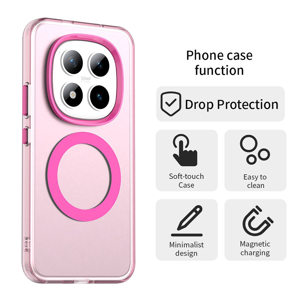 Capa MagSafe para Xiaomi Poco M8 Pro / Redmi Note 15 Pro+ 5G, Techsuit, CandyCase, Rosa