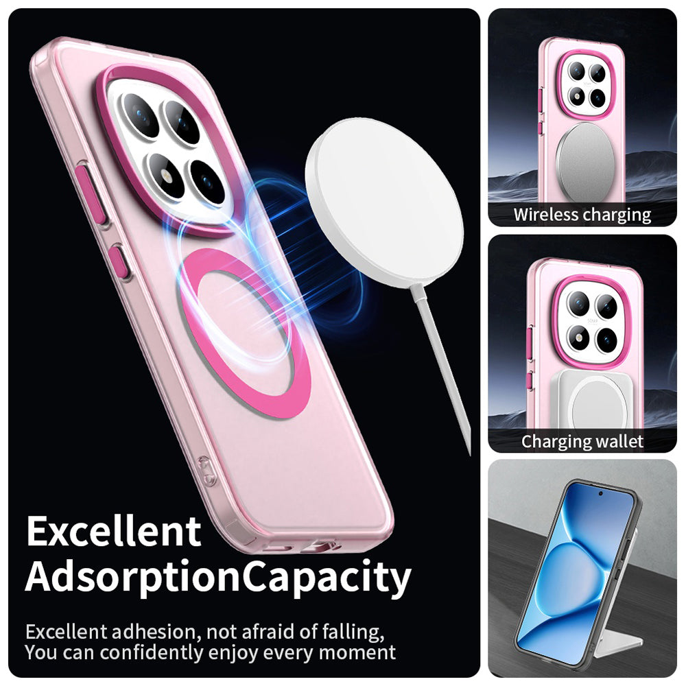 Capa MagSafe para Xiaomi Poco M8 Pro / Redmi Note 15 Pro+ 5G, Techsuit, CandyCase, Rosa