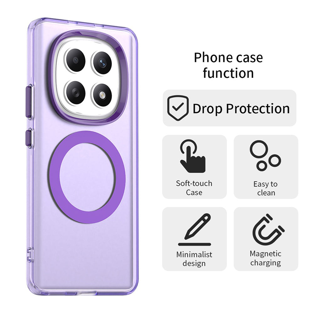 Capa MagSafe para Xiaomi Poco M8 / Redmi Note 15 5G / Note 15 4G, Techsuit, CandyCase, Roxo