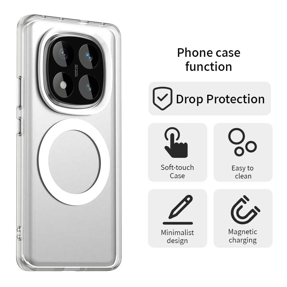 Capa MagSafe para Xiaomi Poco X7 / Redmi Note 14 Pro 5G, Techsuit, CandyCase, Branca