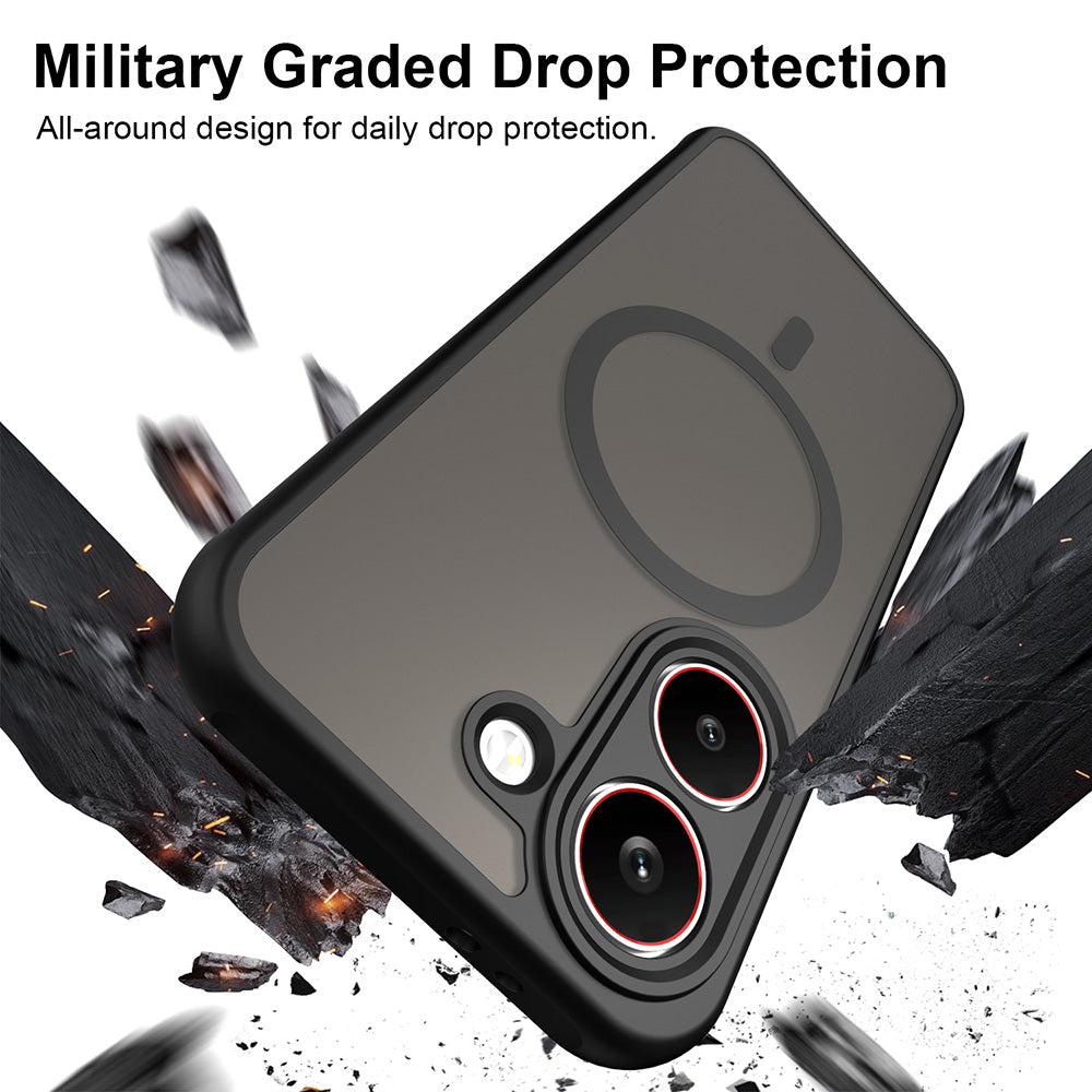 Capa MagSafe para Xiaomi Poco X8 Pro, Techsuit, HaloFrost II, Preta