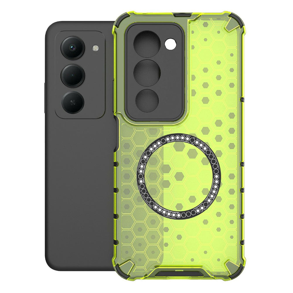 Capa MagSafe para Xiaomi Redmi 15 5G / 15 4G, Techsuit, HoneyComb Shield, Verde