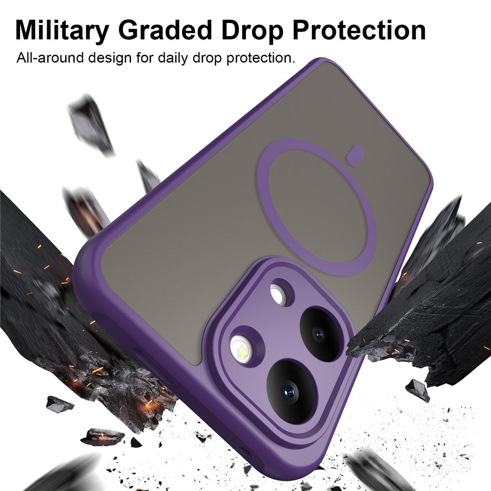 Capa MagSafe para Xiaomi Redmi 17 5G / 17 4G, Techsuit, HaloFrost II, Roxo