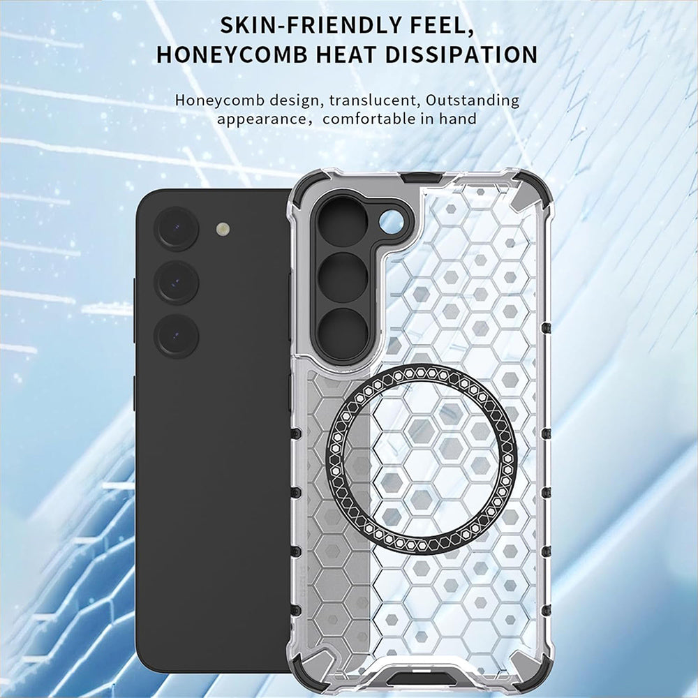 Capa MagSafe para Xiaomi Redmi A3x / A3, Techsuit, HoneyComb Shield, Branca