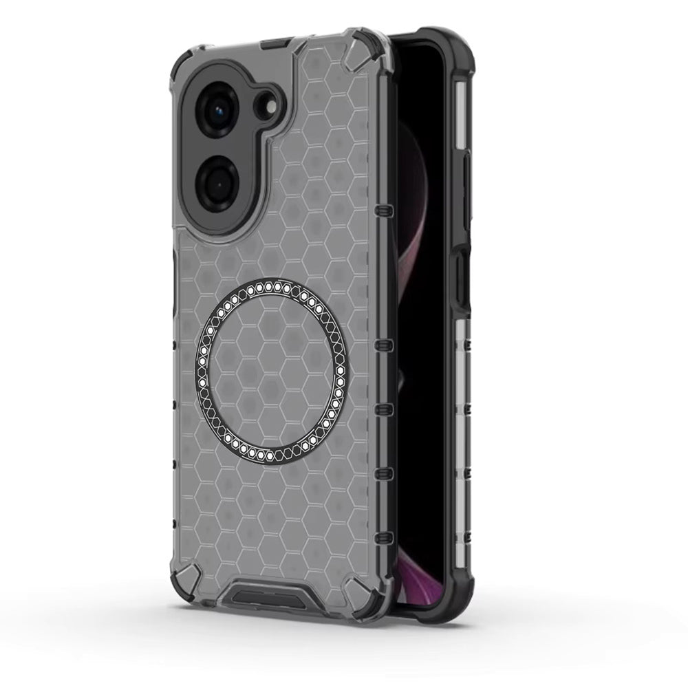 Capa MagSafe para Xiaomi Redmi A5 4G (Regional), Techsuit, HoneyComb Shield, Preta