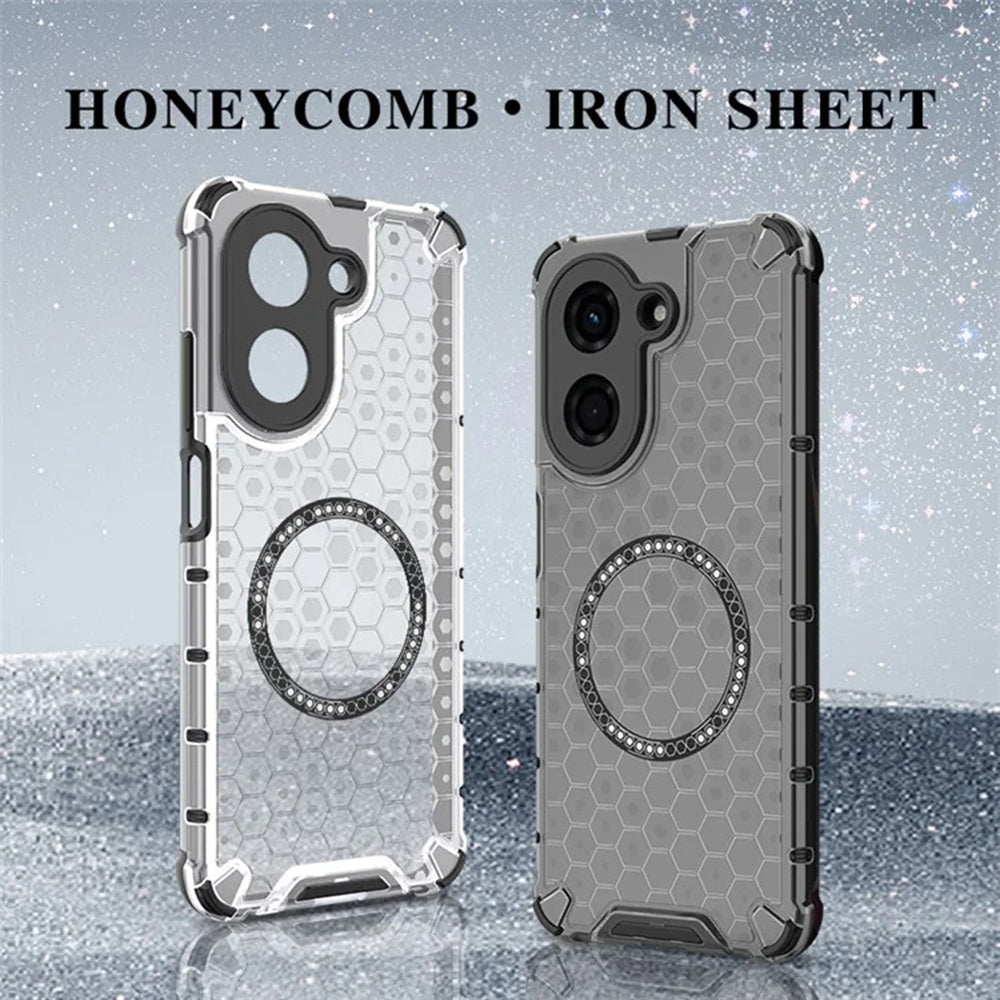 Capa MagSafe para Xiaomi Redmi A5 4G (Regional), Techsuit, HoneyComb Shield, Preta