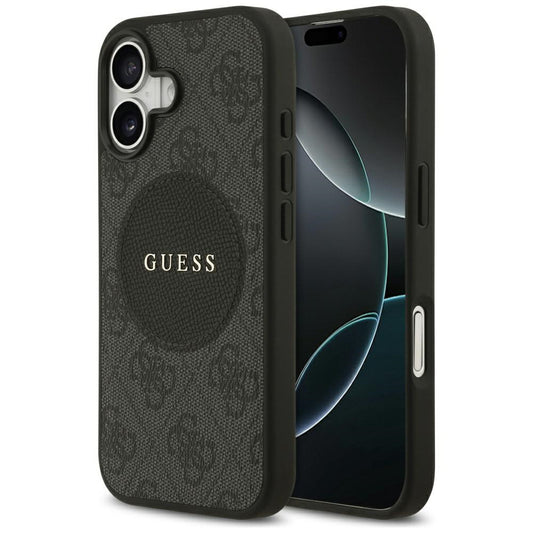Capa MagSafe para Apple iPhone 17, Guess, 4G Circle Classic Logo, Preta