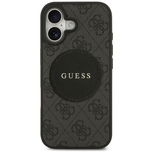 Capa MagSafe para Apple iPhone 17, Guess, 4G Circle Classic Logo, Preta