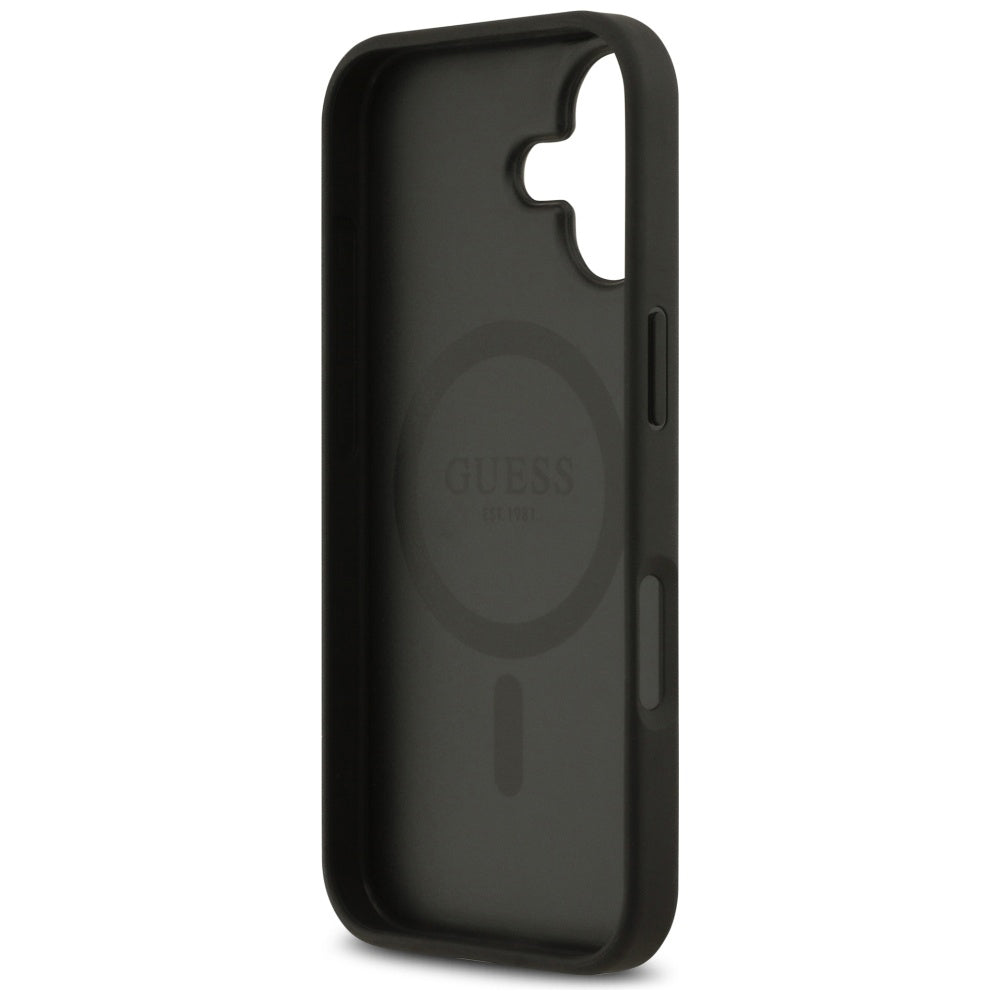 Capa MagSafe para Apple iPhone 17, Guess, 4G Circle Classic Logo, Preta
