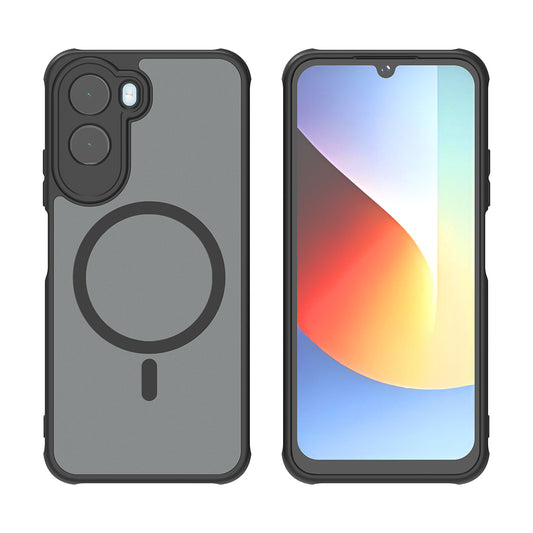 Capa MagSafe para Xiaomi Redmi A7 Pro 4G, Techsuit, HaloFrost II, Preta