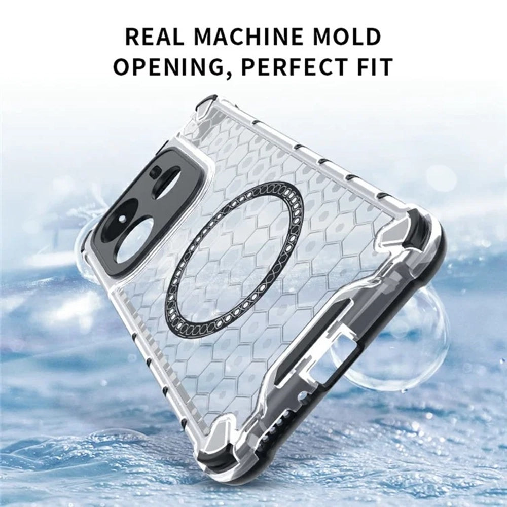 Capa MagSafe para Xiaomi Redmi Note 14 5G, Techsuit, HoneyComb Shield, Branca