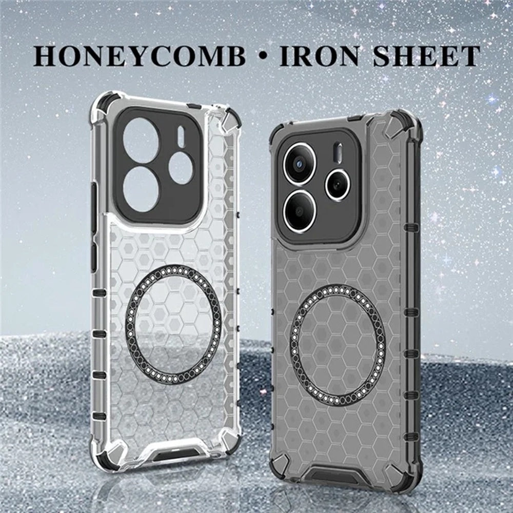 Capa MagSafe para Xiaomi Redmi Note 14 5G, Techsuit, HoneyComb Shield, Branca