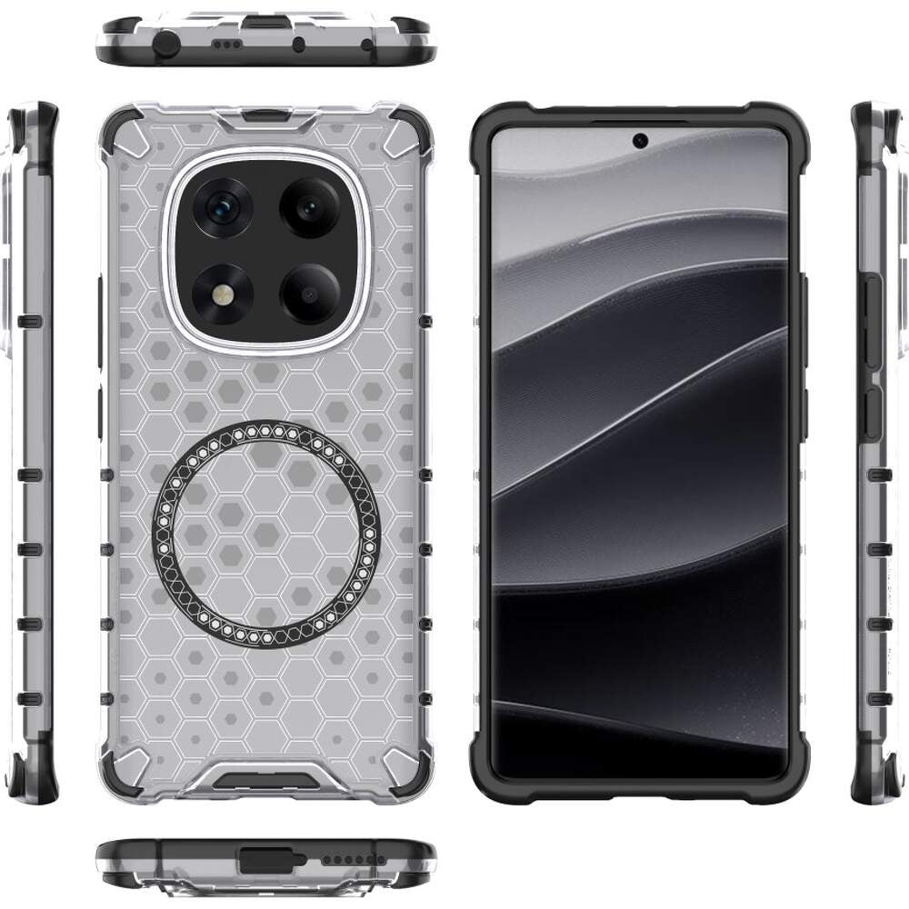 Capa MagSafe para Xiaomi Redmi Note 14 Pro 4G, Techsuit, HoneyComb Shield, Branca