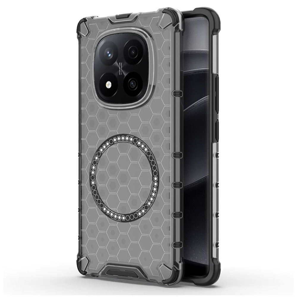 Capa MagSafe para Xiaomi Redmi Note 14 Pro+ 5G, Techsuit, HoneyComb Shield, Preta
