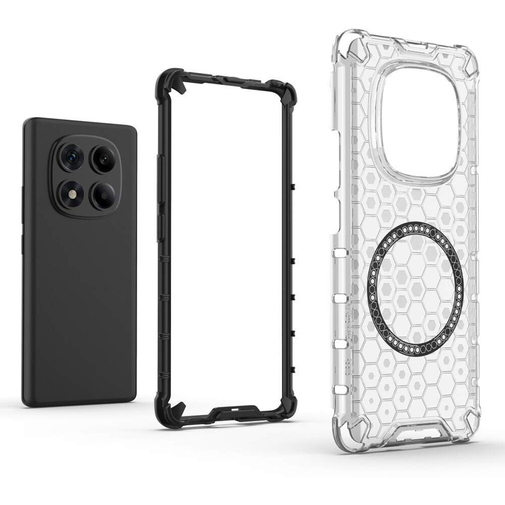 Capa MagSafe para Xiaomi Redmi Note 14 Pro+ 5G, Techsuit, HoneyComb Shield, Preta