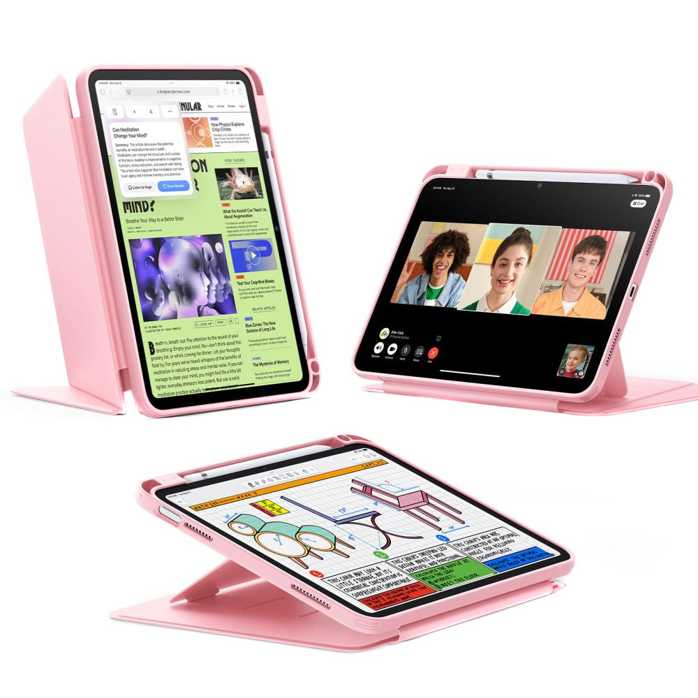 Capa para Apple iPad (2025) / (2022), ESR, Flip Hybrid, Rosa