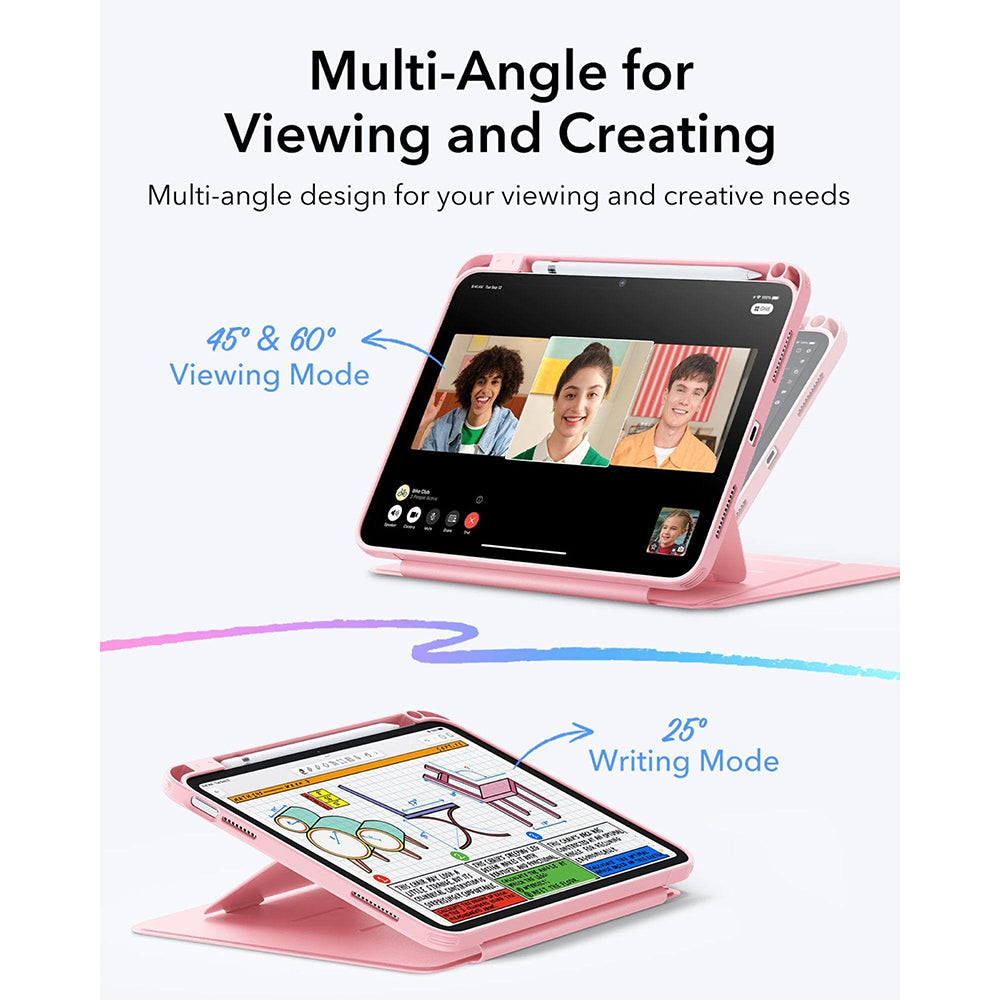 Capa para Apple iPad (2025) / (2022), ESR, Flip Hybrid, Rosa