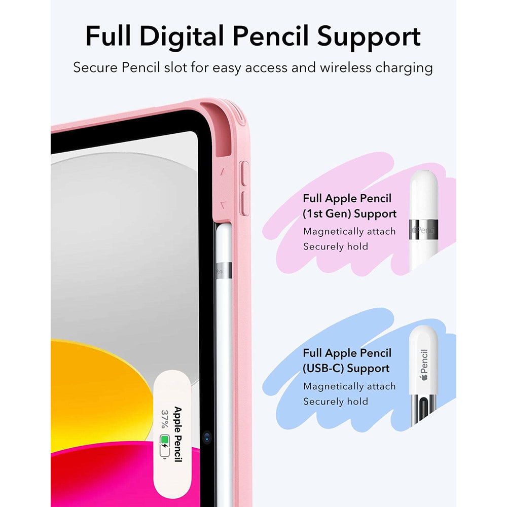 Capa para Apple iPad (2025) / (2022), ESR, Flip Hybrid, Rosa