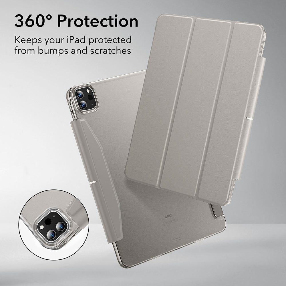 Capa para Apple iPad Pro 11 (2024), ESR, Ascend Trifold, Cinzento
