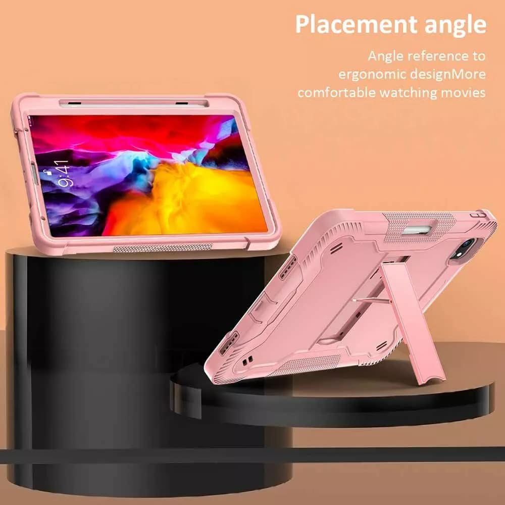 Capa para Apple iPad Pro 11 (2024), Techsuit, Rugged TabShell, Rosa