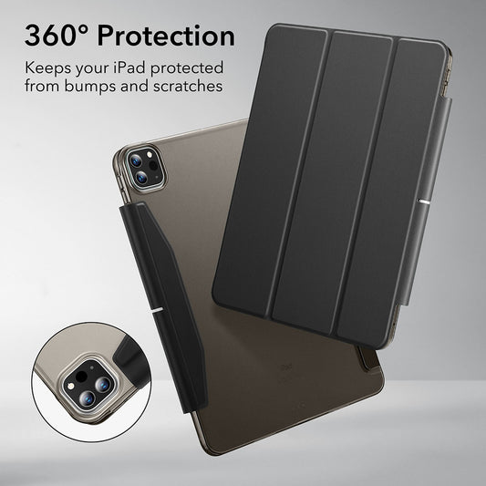 Capa para Apple iPad Pro 13 (2024), ESR, Ascend Trifold, Preta Acetinada