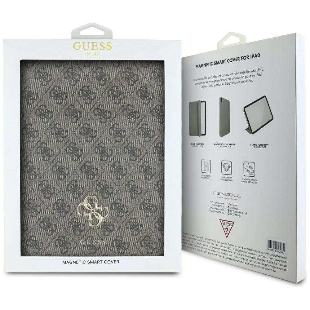 Capa para Apple iPad Pro 13 (2024), Guess, 4G Big Logo, Marrom