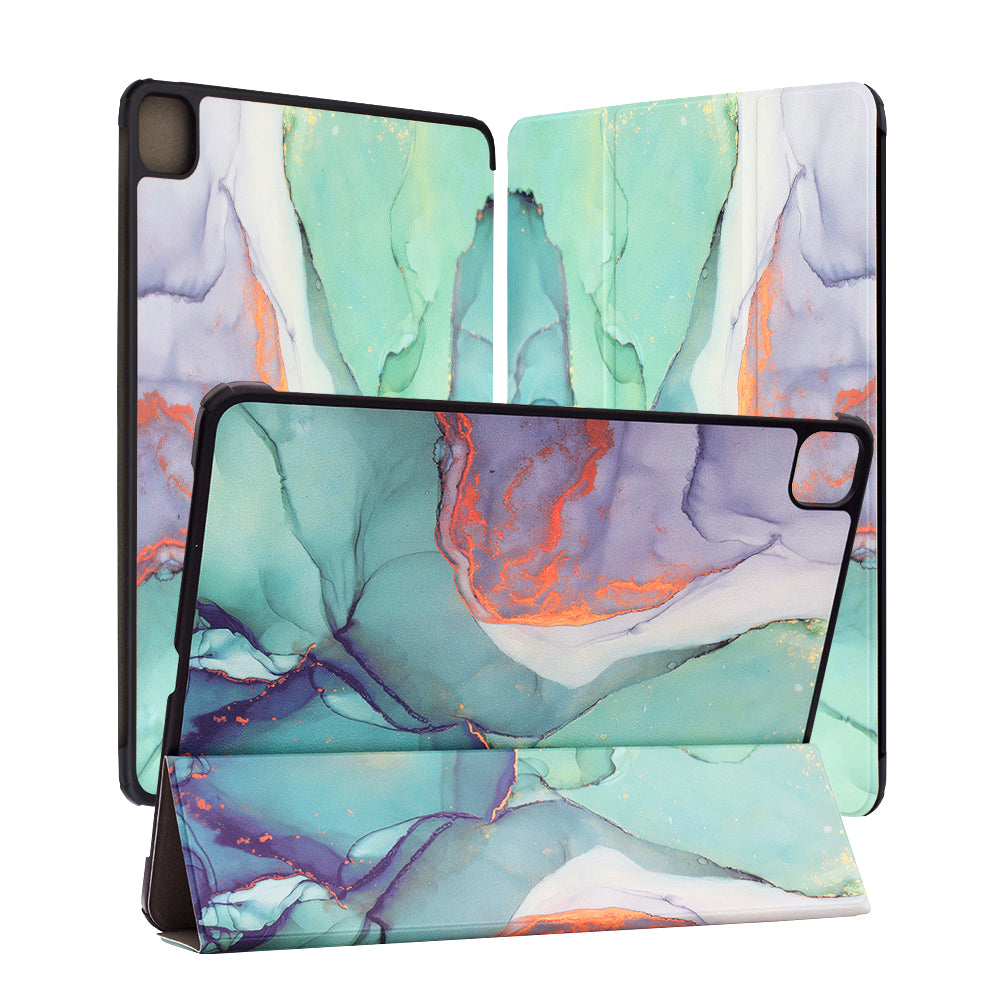 Capa para Apple iPad Pro 13 (2024), Techsuit, FoldPro Green Time, Multicolor
