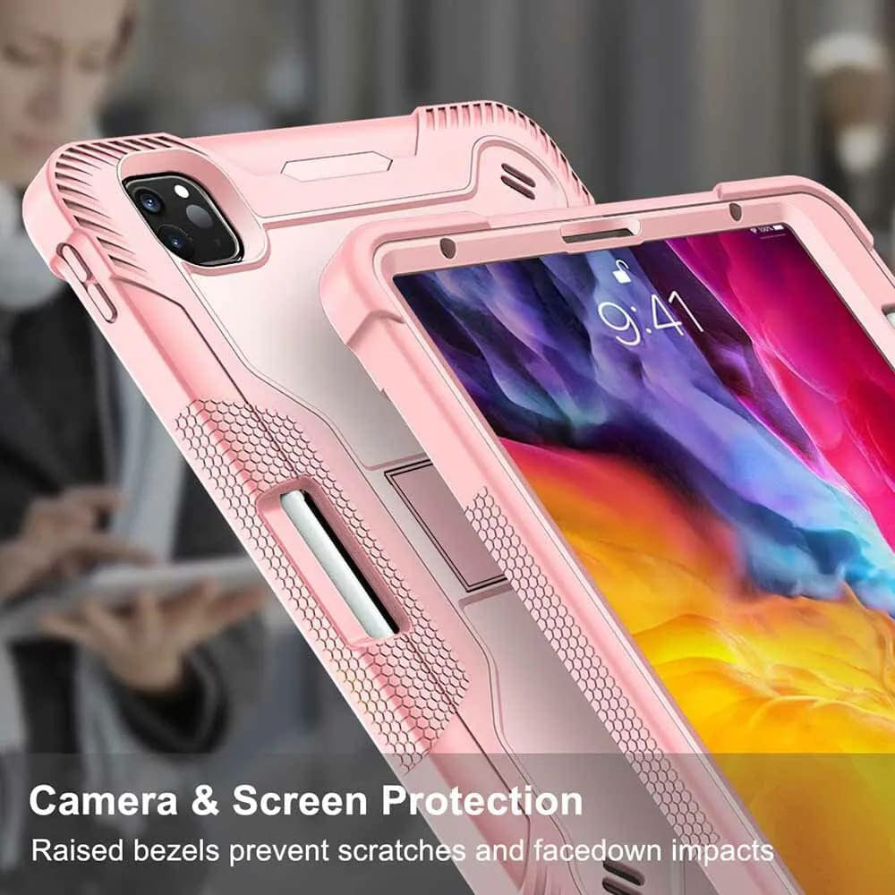 Capa para Apple iPad Pro 13 (2024), Techsuit, Rugged TabShell, Rosa