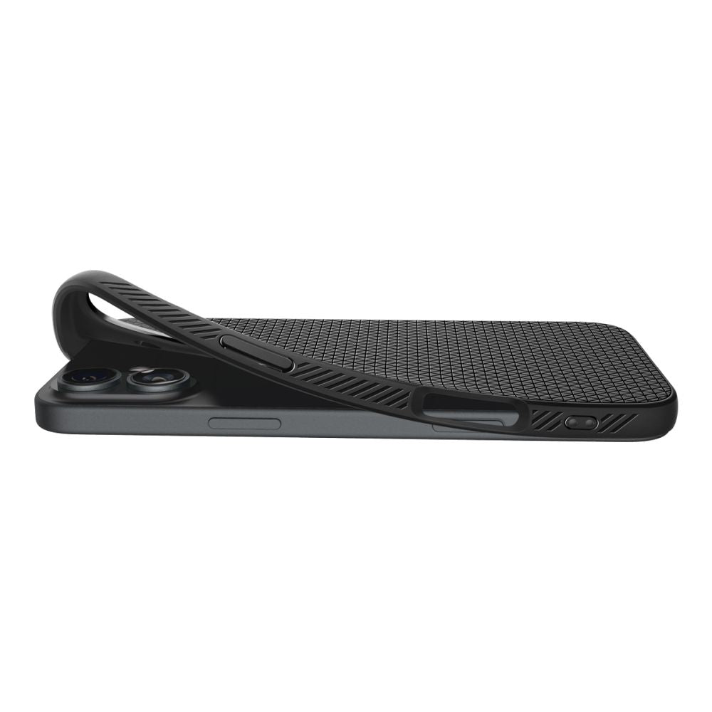 Capa para Apple iPhone 16, Spigen, Liquid Air, Preta Mate ACS08194