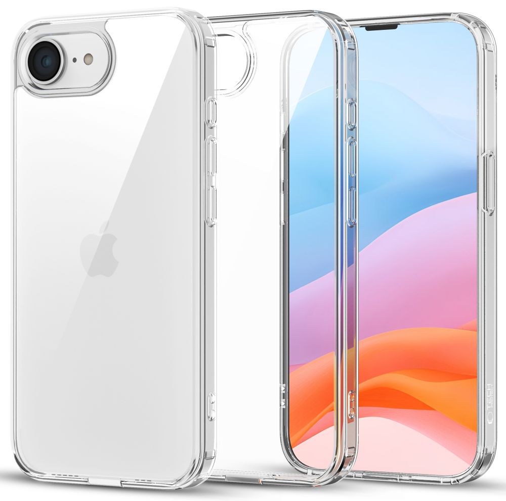 Capa para Apple iPhone 17e / 16e, Tech-Protect, Flexair Hybrid, Transparente