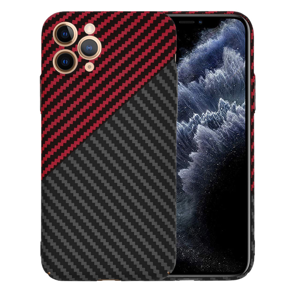 Capa para Apple iPhone 11 Pro, Techsuit, Carbonite FiberShell, Preto Vermelho