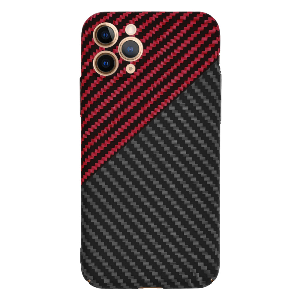 Capa para Apple iPhone 11 Pro, Techsuit, Carbonite FiberShell, Preto Vermelho