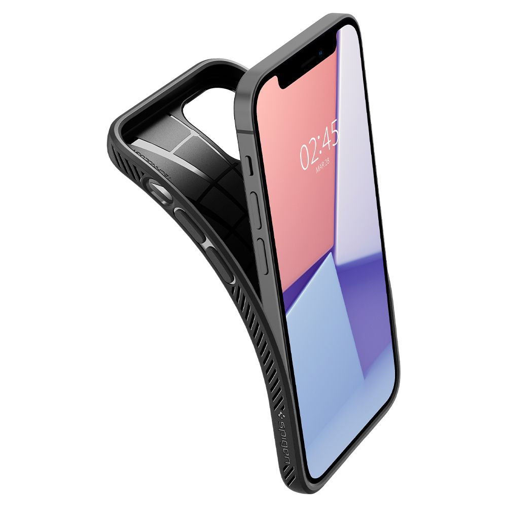Capa para Apple iPhone 12 / 12 Pro, Spigen, Liquid Air, Preta ACS01701