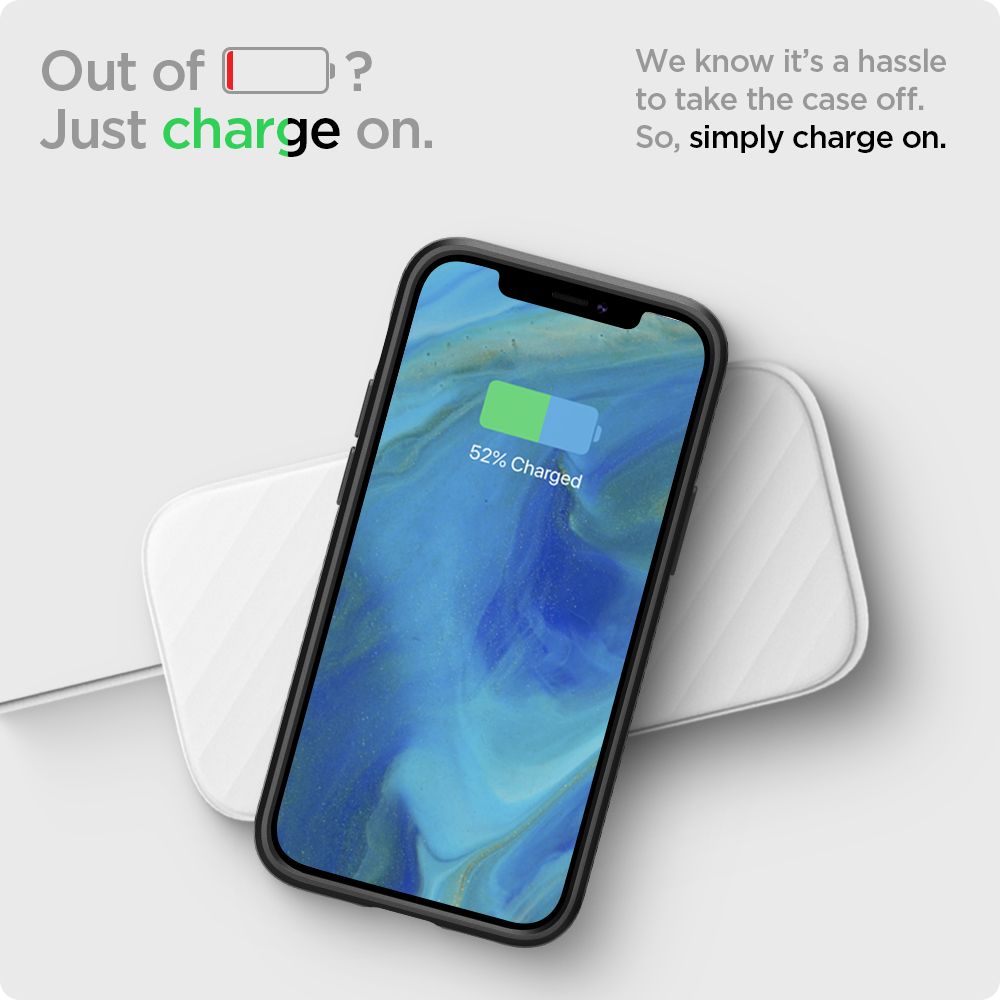 Capa para Apple iPhone 12 / 12 Pro, Spigen, Liquid Air, Preta ACS01701