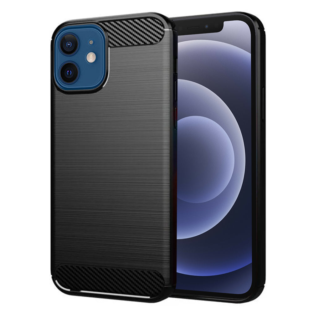 Capa para Apple iPhone 12 / 12 Pro, Techsuit, Carbono, Preta