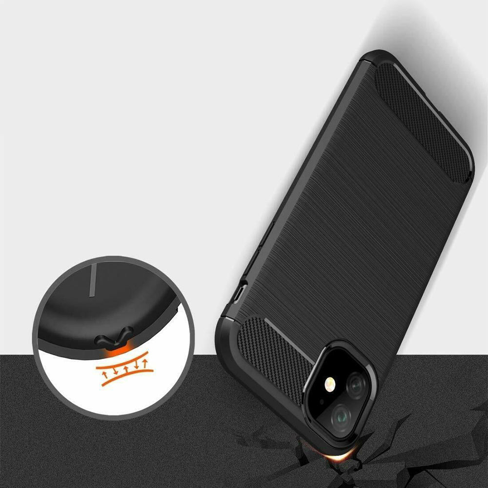 Capa para Apple iPhone 12 mini, Techsuit, Carbono, Preta